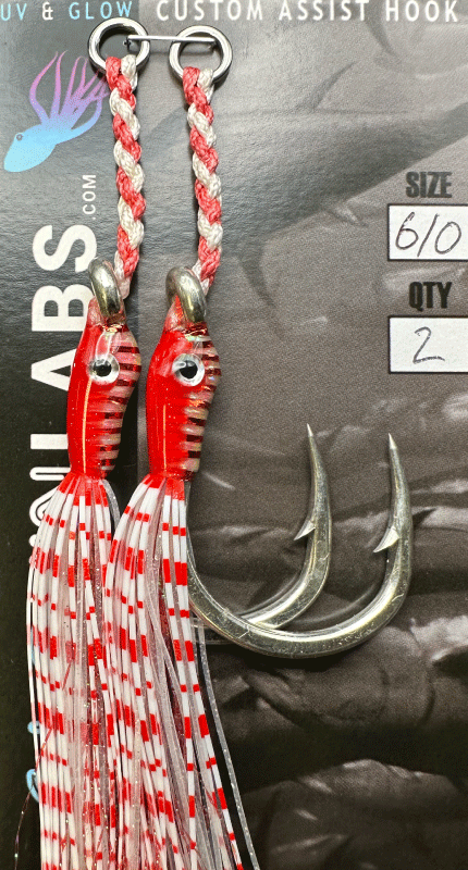 blood red fishing hooks Red devil zebra #18 – Glokin Labs